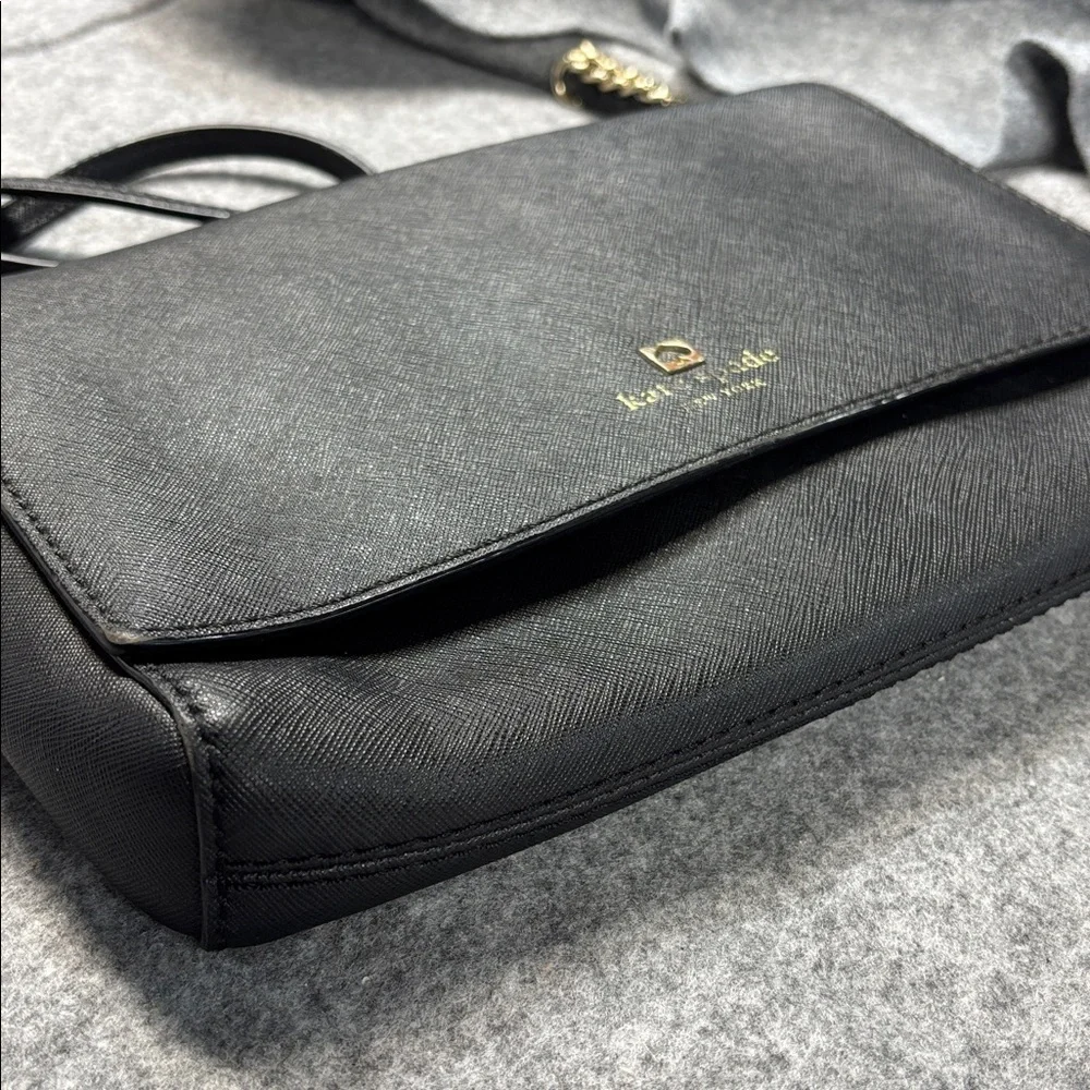 Kate Spade Alek Charlotte leather Street Black Crossbody  chain purse